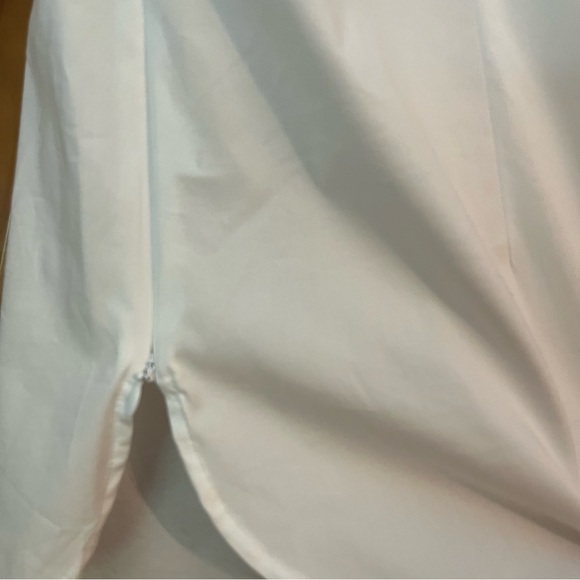 Talbots White Blouse with Black Trim Size Medium NWT - Picture 5 of 8